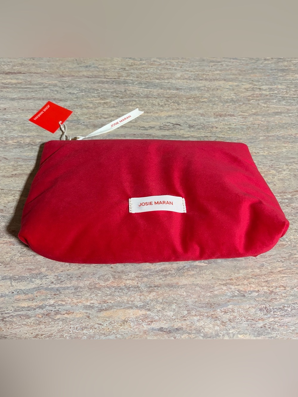 NWT Josie Maran Red Cosmetic Pouch
